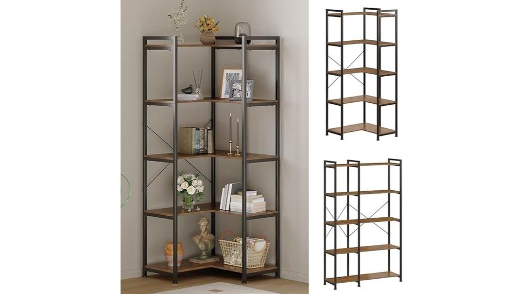 adjustable corner bookcase