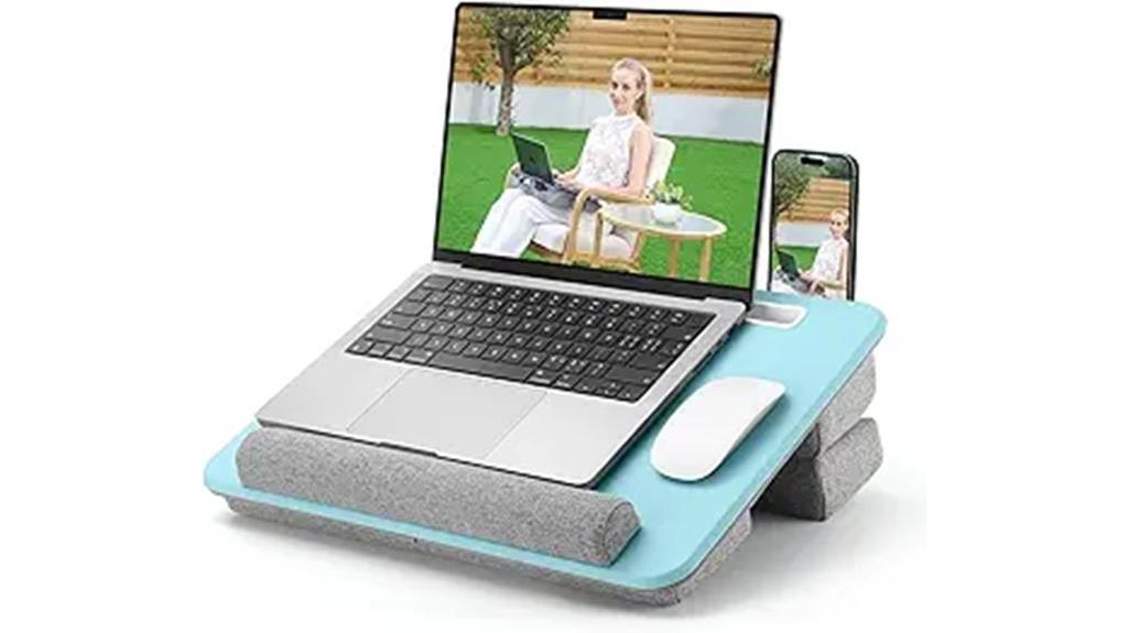 adjustable cushion storage lap desk