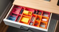 adjustable desk organizer compartments