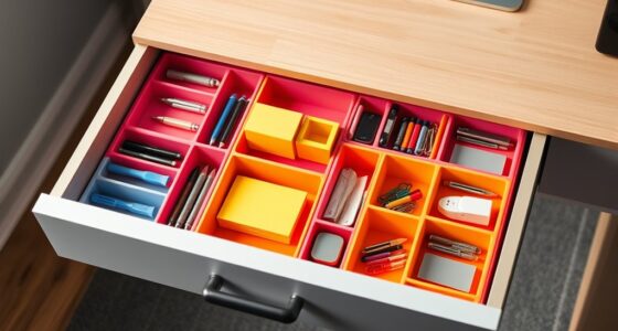 adjustable desk organizer compartments