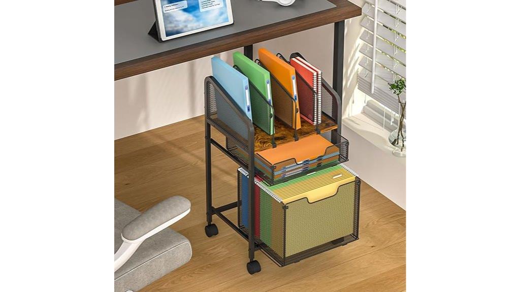adjustable divider rolling cabinet