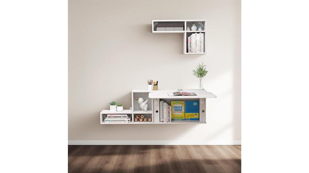 adjustable floating desk cabinets