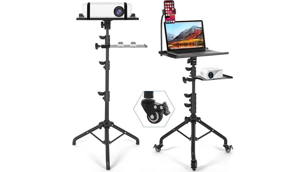 adjustable laptop cart