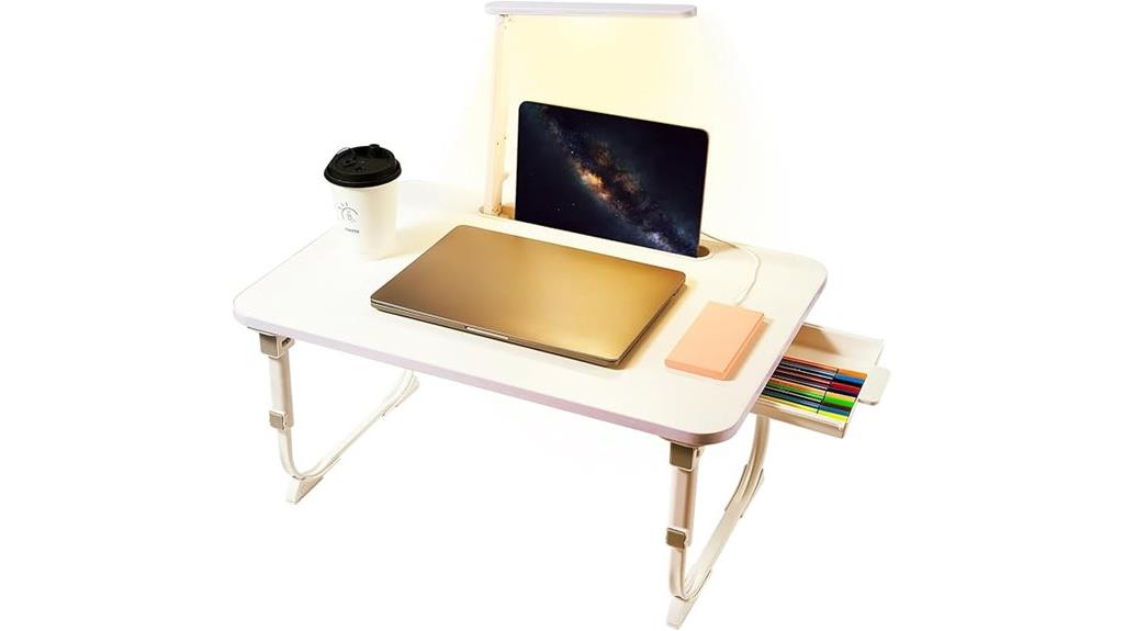 adjustable led bed desk