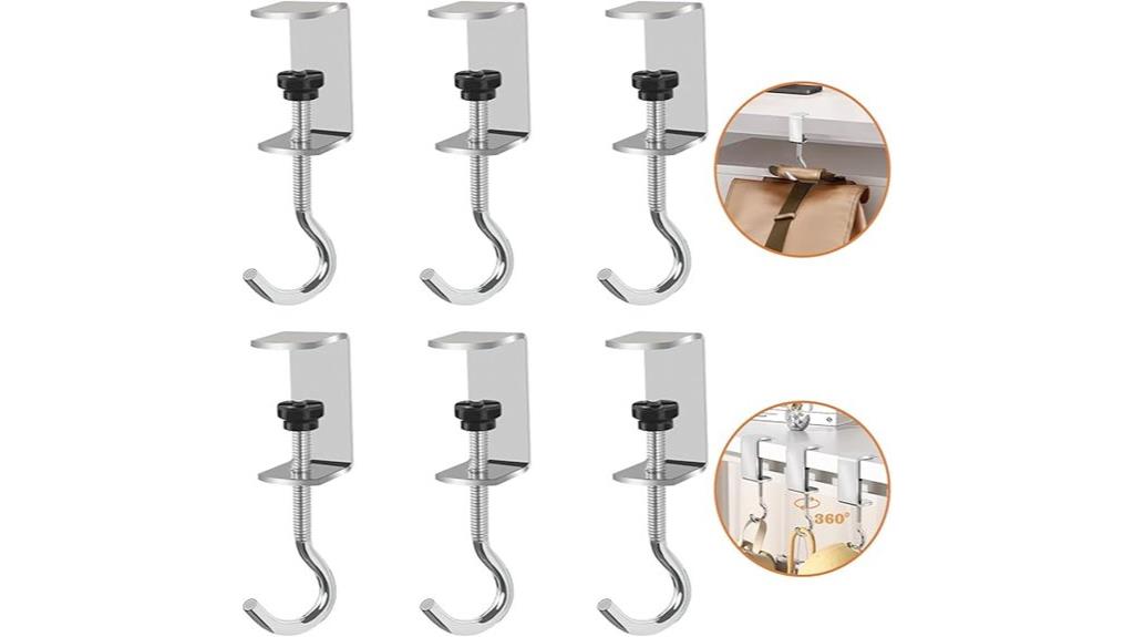 adjustable metal bag hooks