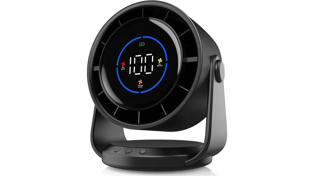 adjustable tilt rechargeable fan