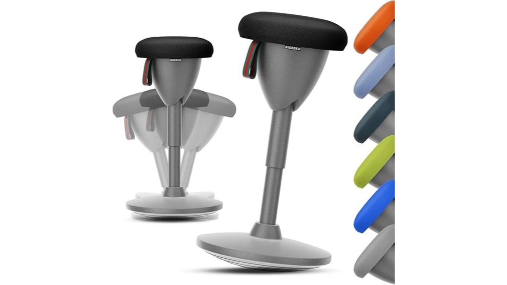 adjustable wobble standing stool