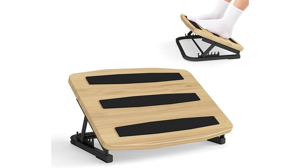 adjustable wooden foot rest