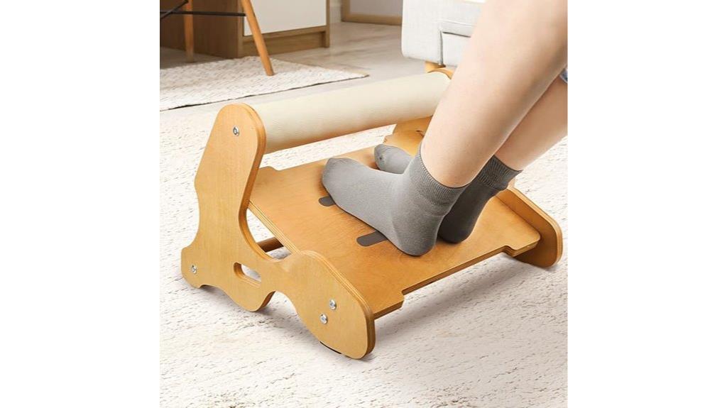 adjustable wooden footrest