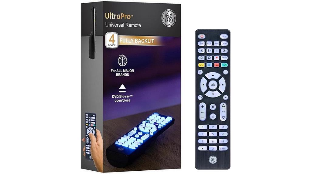 backlit 4 device universal remote