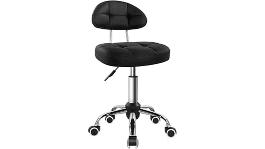 black minimalist swivel stool
