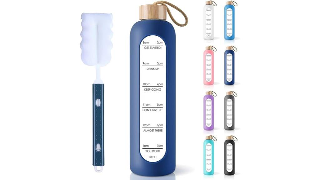 borosilicate glass water bottle