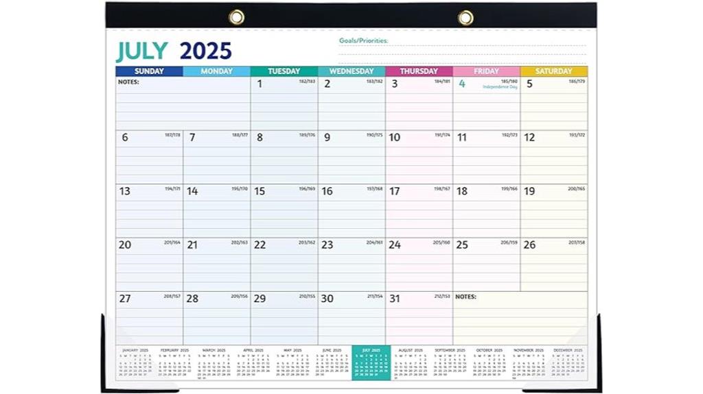 calendar with to do corners