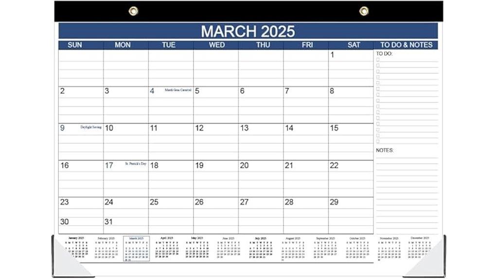 calendar with to do list