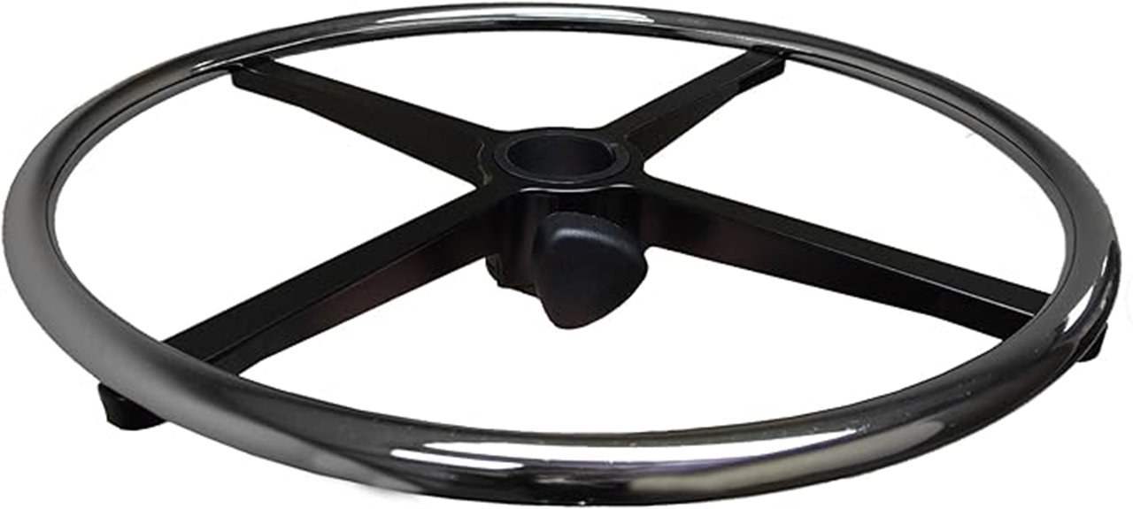chrome drafting stool foot ring