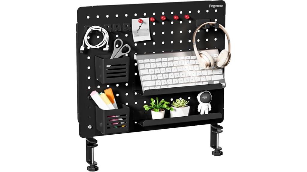 clamp on pegboard organizer