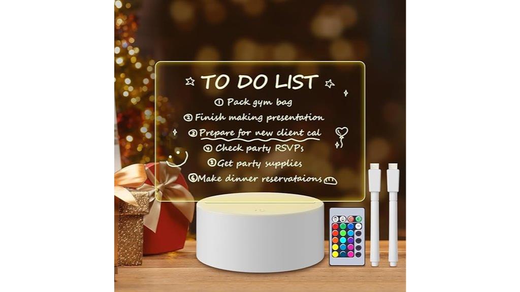 colorful acrylic message board