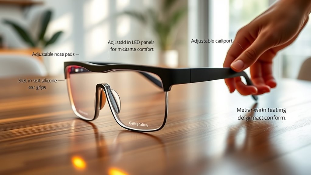 comfortable adjustable portable glasses