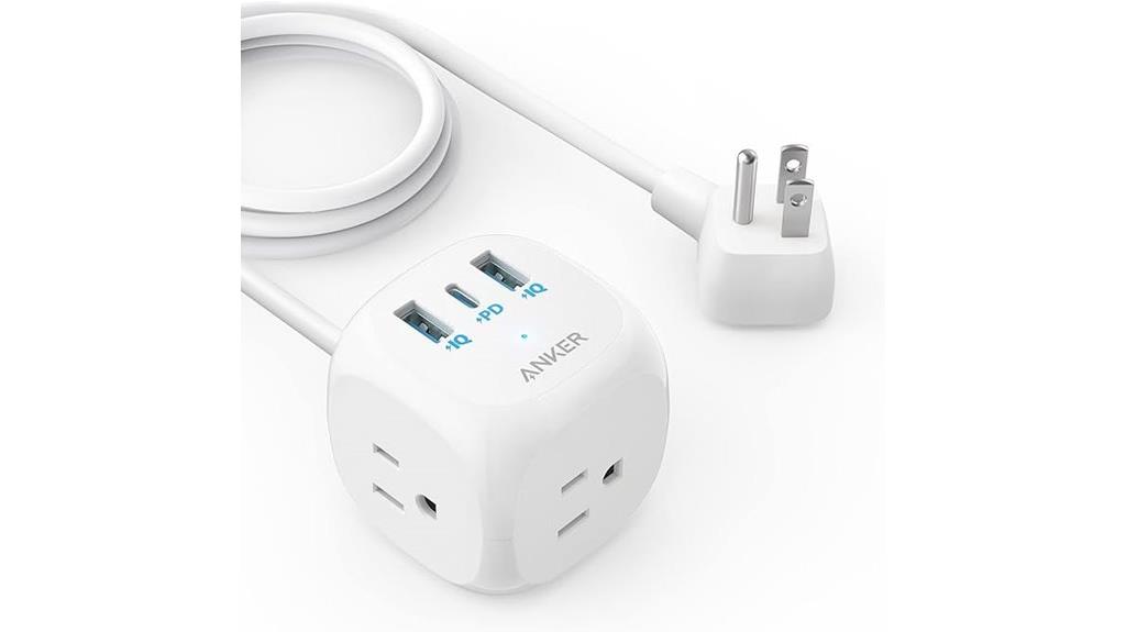 compact 20w usb power strip