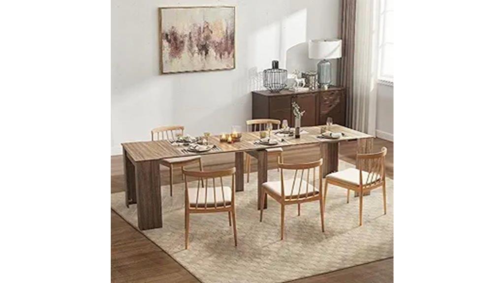 compact extendable dining table