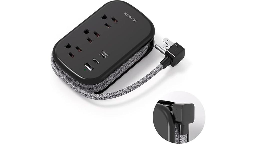 compact usb c power strip