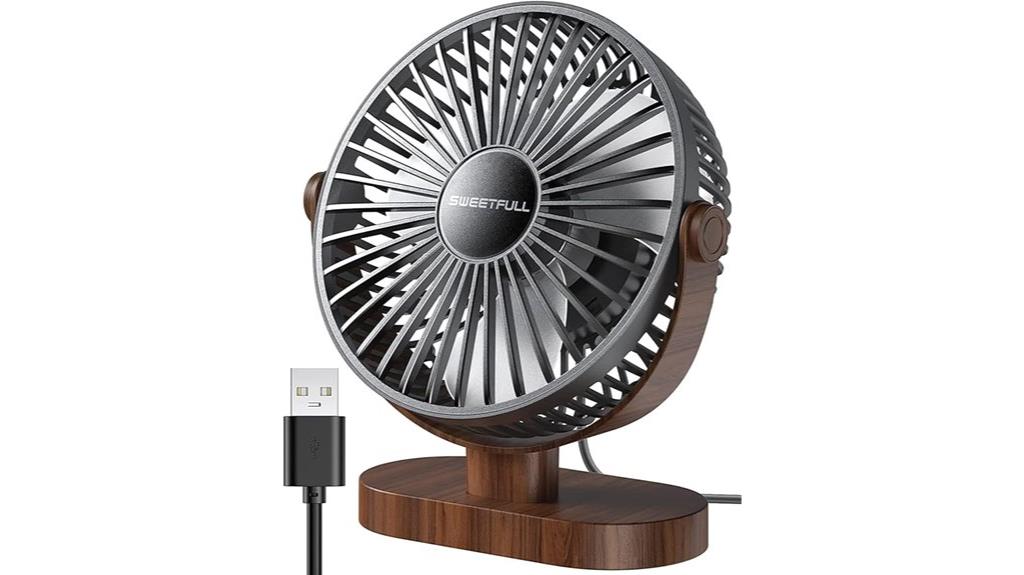 compact usb desk fan