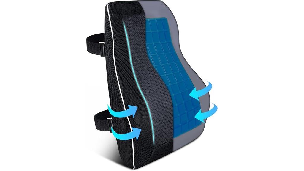 cooling gel lumbar cushion