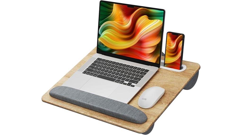 cushioned laptop desk holder