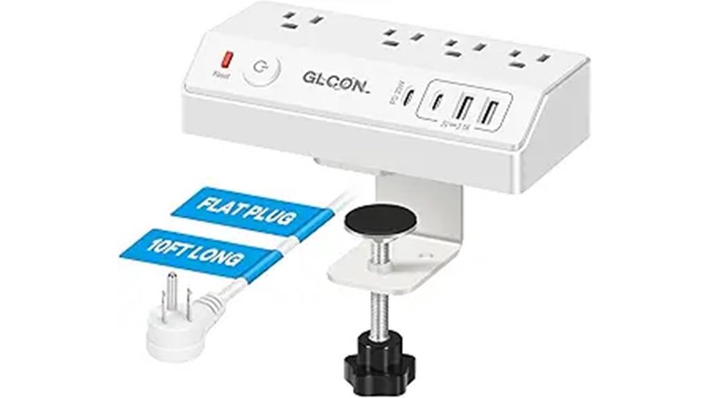 desk clamp power strip