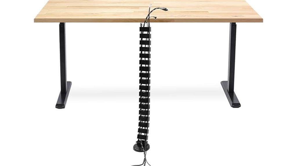 desk cord management spine