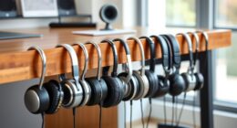 desk mounted headphone hooks