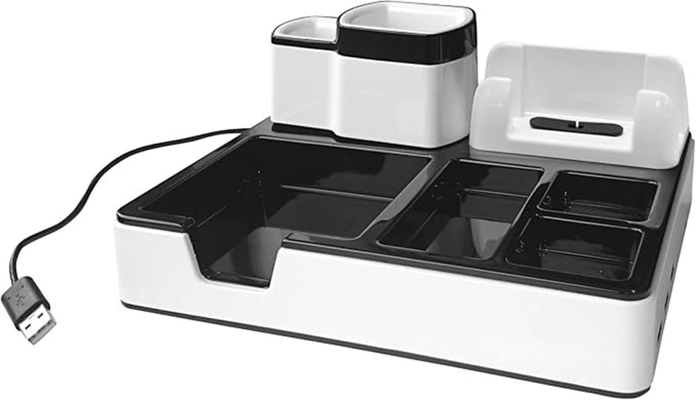 desk organizer with usb