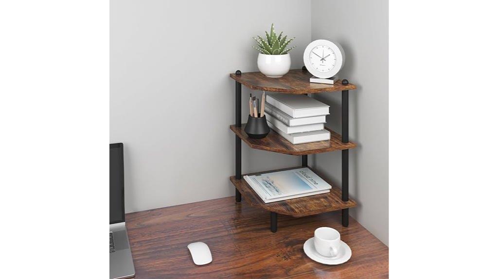 desktop corner shelf