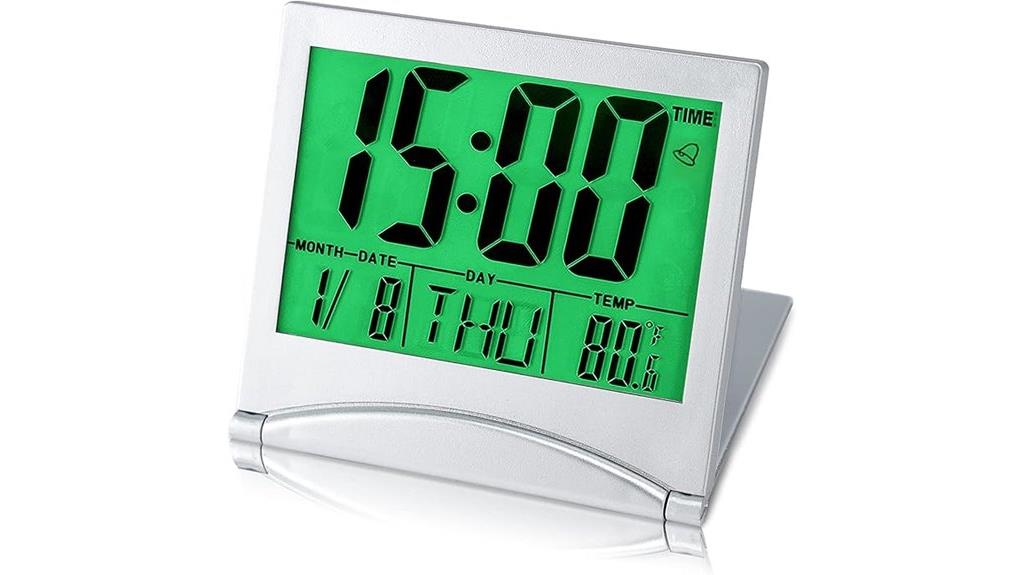 digital alarm clock with backlight