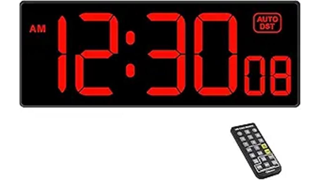 digital wall clock with seconds