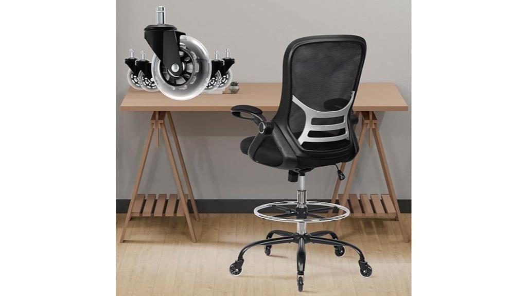 drafting chair with footrest