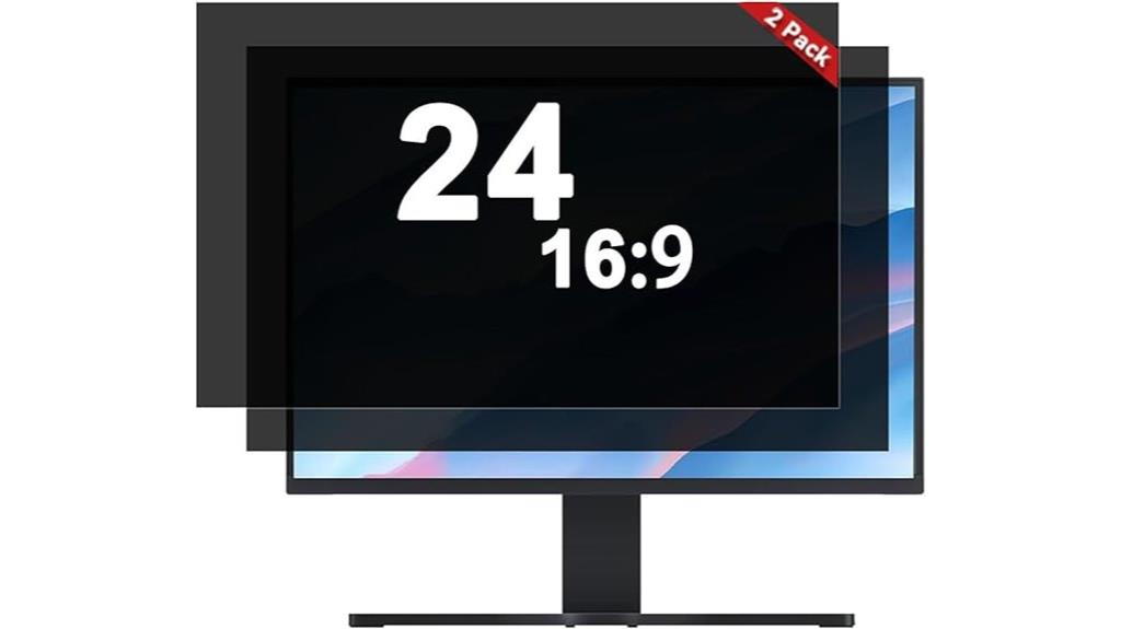 dual 24 inch privacy screens