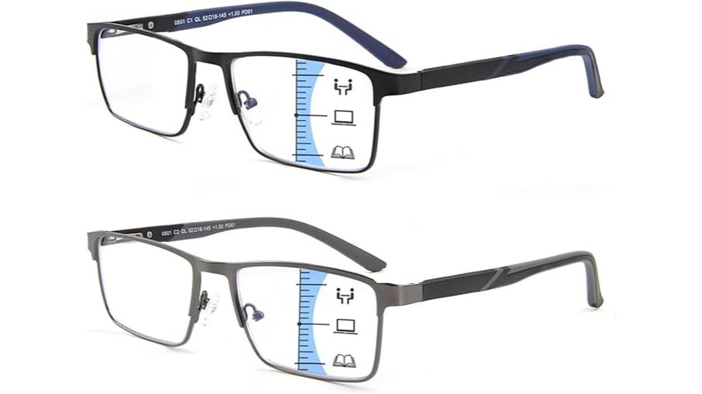 dual multifocal reading glasses