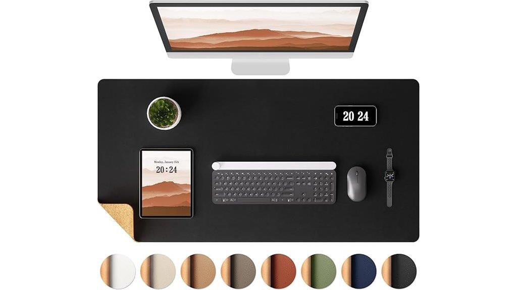 dual sided leather desk pad