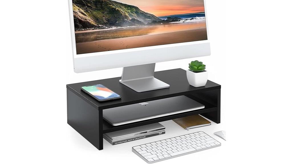dual tier monitor stand