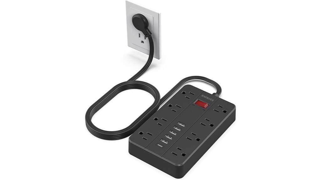 eight outlets six usb