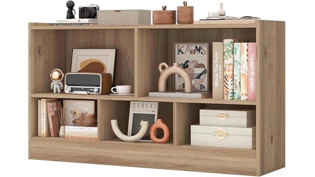 five cube freestanding bookshelf