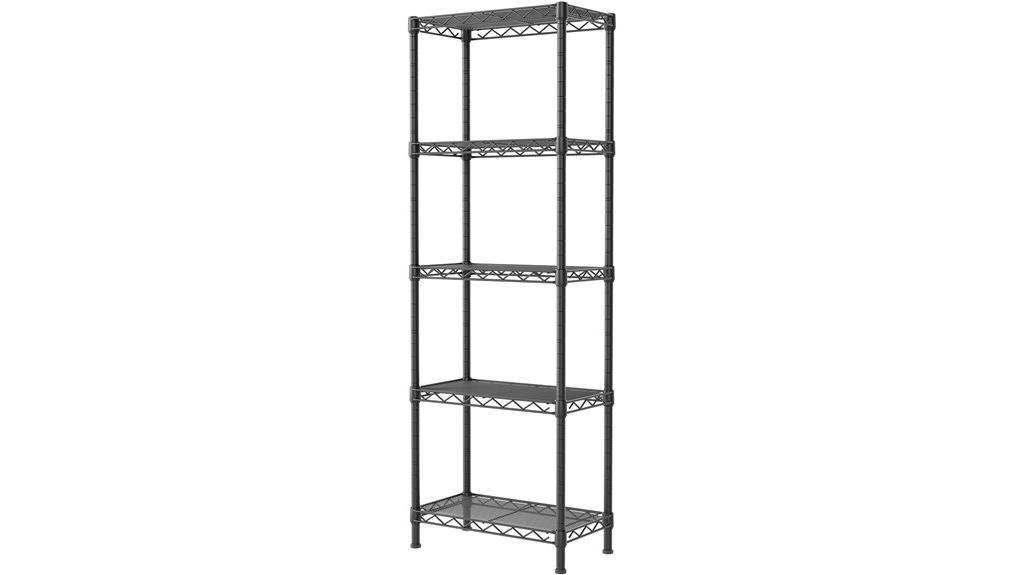 five tier wire shelving