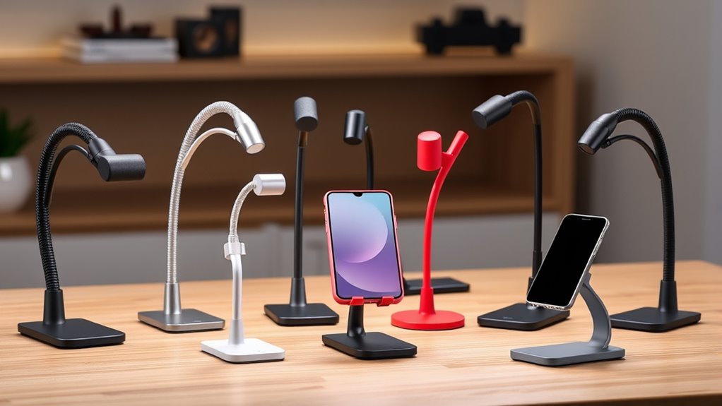 flexible gooseneck phone stands