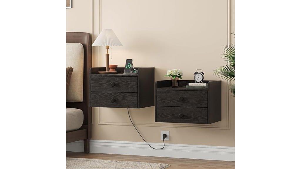 floating nightstands with storage