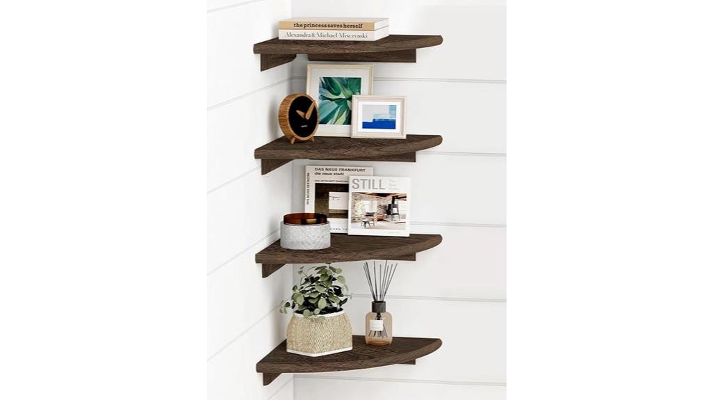 floating wooden shelf set
