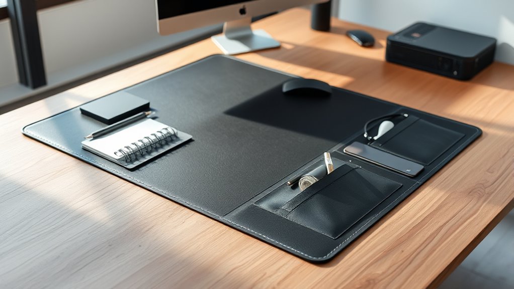 foldable desk mats with storage