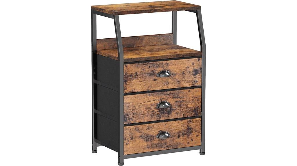 furnulem nightstand with drawers