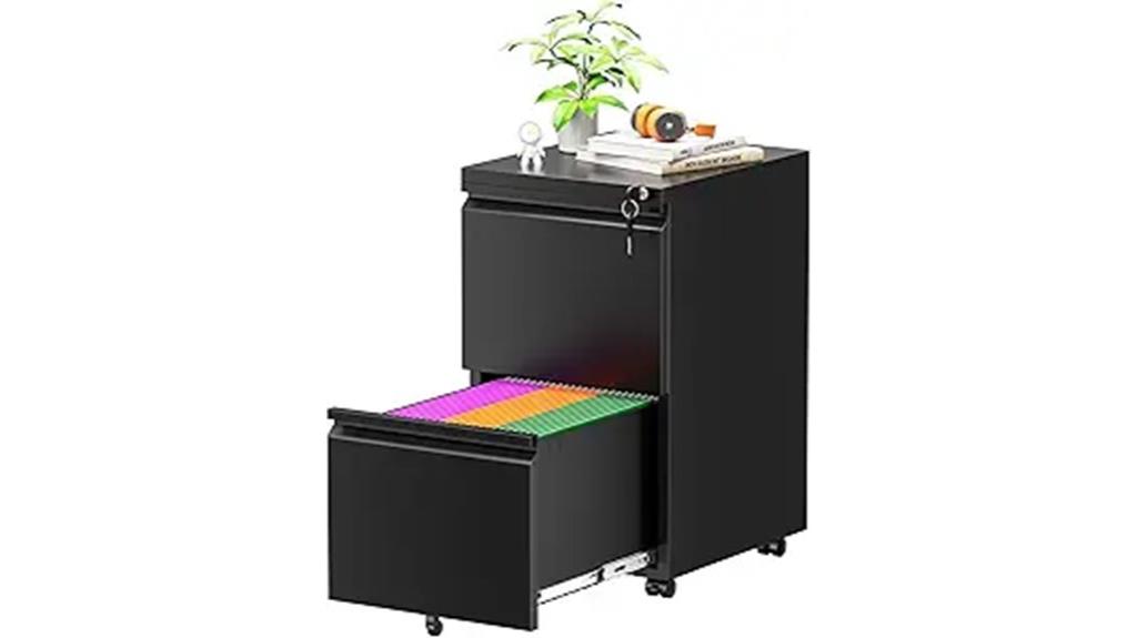 green mobile locking cabinet