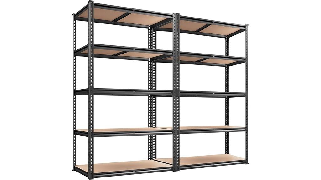 heavy duty five tier shelving